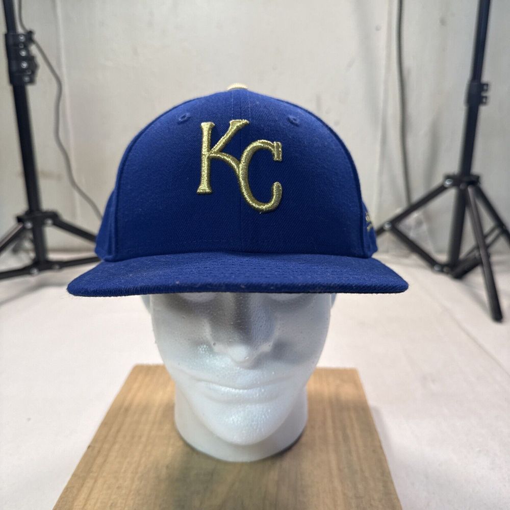 Baseball New Era 59Fifty Kansas City Royals Fitted Hat Cap - Gold Embroidery -8‎